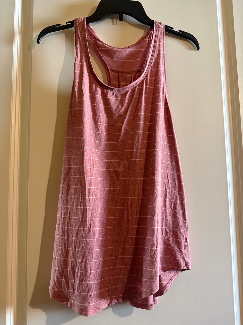 lululemon athletica Rose Pink Striped Racerback Tank